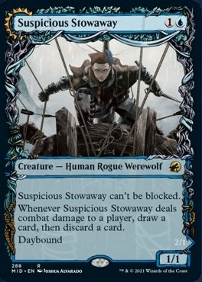 Suspicious Stowaway // Seafaring Werewolf (Showcase Equinox) [Innistrad: Midnight Hunt] | Spectrum Games
