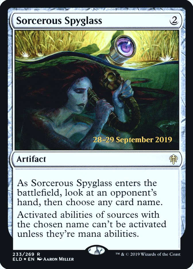 Sorcerous Spyglass  [Throne of Eldraine Prerelease Promos] | Spectrum Games