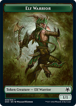 Dragon // Elf Warrior Double-Sided Token [Game Night: Free-for-All Tokens] | Spectrum Games