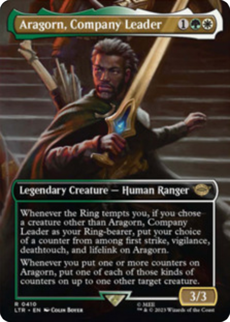 Aragorn, Company Leader (Borderless Alternate Art) [The Lord of the Rings: Tales of Middle-Earth] | Spectrum Games