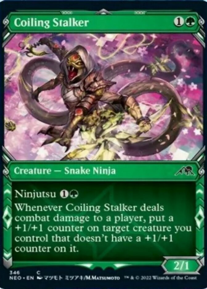 Coiling Stalker (Showcase Ninja) [Kamigawa: Neon Dynasty] | Spectrum Games