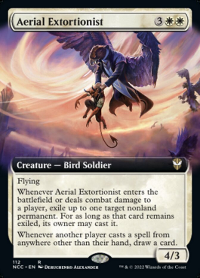 Aerial Extortionist (Extended Art) [Streets of New Capenna Commander] | Spectrum Games