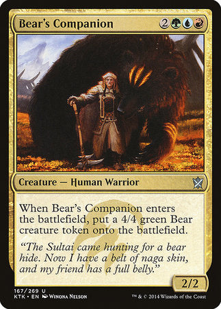 Bear's Companion [Khans of Tarkir] | Spectrum Games