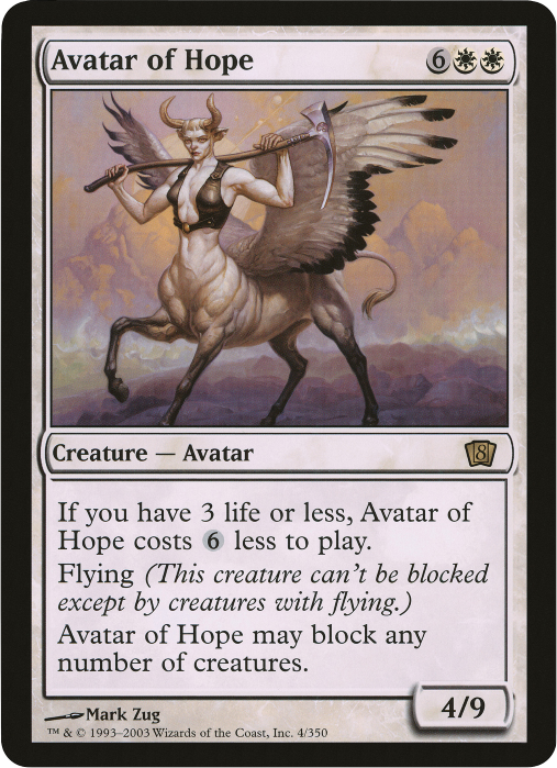 Avatar of Hope (Oversized) [Eighth Edition Box Topper] | Spectrum Games