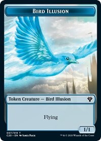 Bird Illusion // Beast (011) Double-sided Token [Commander 2020 Tokens] | Spectrum Games