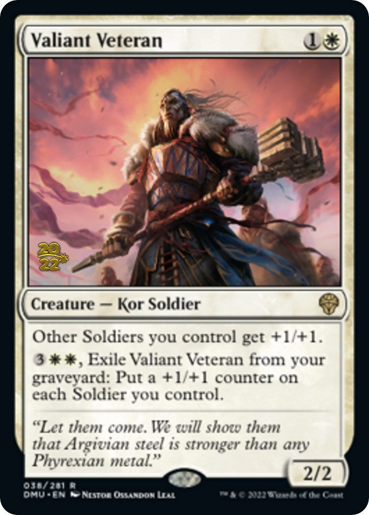 Valiant Veteran [Dominaria United Prerelease Promos] | Spectrum Games