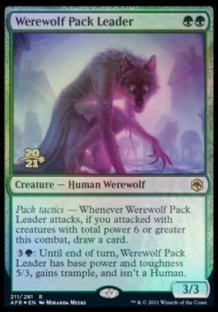 Werewolf Pack Leader [Dungeons & Dragons: Adventures in the Forgotten Realms Prerelease Promos] | Spectrum Games