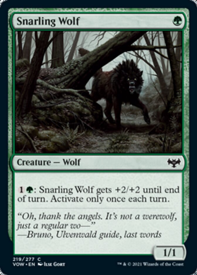 Snarling Wolf [Innistrad: Crimson Vow] | Spectrum Games