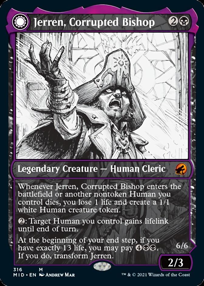 Jerren, Corrupted Bishop // Ormendahl, the Corrupted (Showcase Eternal Night) [Innistrad: Midnight Hunt] | Spectrum Games