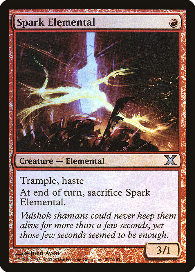 Spark Elemental (Premium Foil) [Tenth Edition] | Spectrum Games