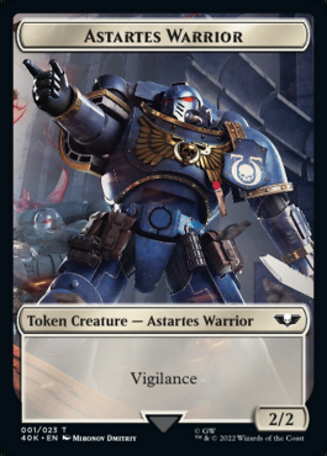 Astartes Warrior (001) // Clue Double-sided Token [Universes Beyond: Warhammer 40,000 Tokens] | Spectrum Games