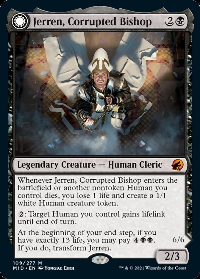 Jerren, Corrupted Bishop // Ormendahl, the Corrupted [Innistrad: Midnight Hunt] | Spectrum Games