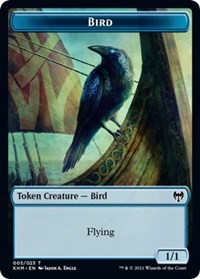 Bird (005) // Soldier Double-sided Token [Kaldheim Commander Tokens] | Spectrum Games