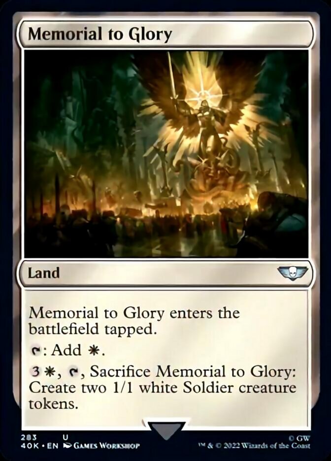 Memorial to Glory (Surge Foil) [Universes Beyond: Warhammer 40,000] | Spectrum Games