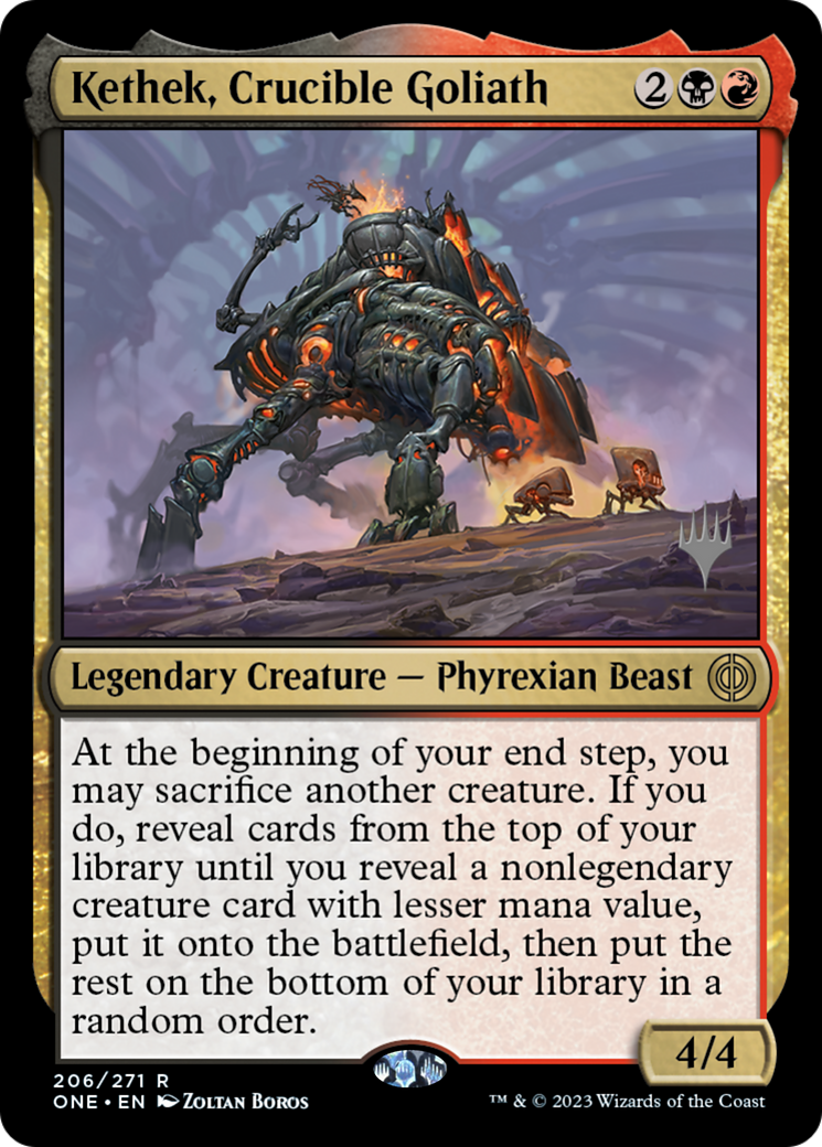 Kethek, Crucible Goliath (Promo Pack) [Phyrexia: All Will Be One Promos] | Spectrum Games