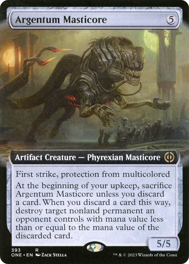 Argentum Masticore (Extended Art) [Phyrexia: All Will Be One] | Spectrum Games