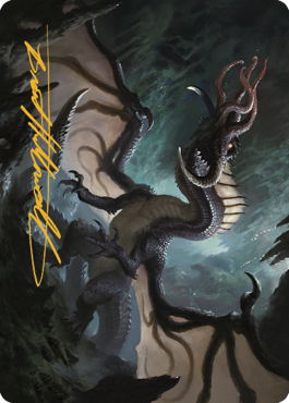 Brainstealer Dragon Art Card (Gold-Stamped Signature) [Commander Legends: Battle for Baldur's Gate Art Series] | Spectrum Games