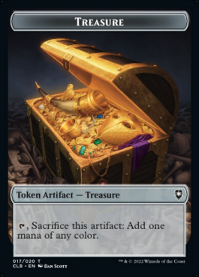 Treasure // Saproling Double-sided Token [Commander Legends: Battle for Baldur's Gate Tokens] | Spectrum Games