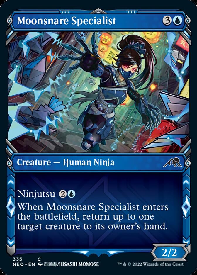Moonsnare Specialist (Showcase Ninja) [Kamigawa: Neon Dynasty] | Spectrum Games