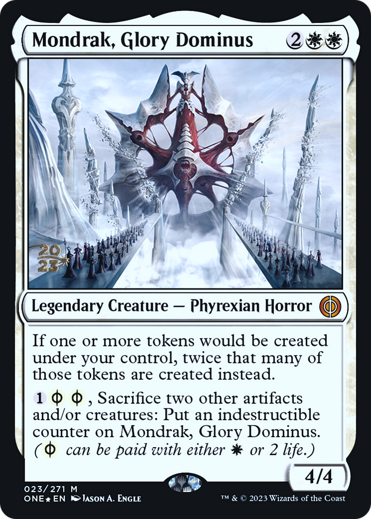 Mondrak, Glory Dominus [Phyrexia: All Will Be One Prerelease Promos] | Spectrum Games
