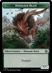 Dinosaur Beast // Dinosaur Double-Sided Token [The Lost Caverns of Ixalan Commander Tokens] | Spectrum Games