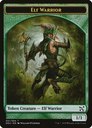 Elf Warrior Token [Duel Decks: Elves vs. Inventors Tokens] | Spectrum Games