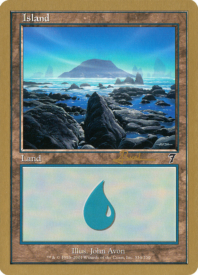 Island (ar334) (Antoine Ruel) [World Championship Decks 2001] | Spectrum Games