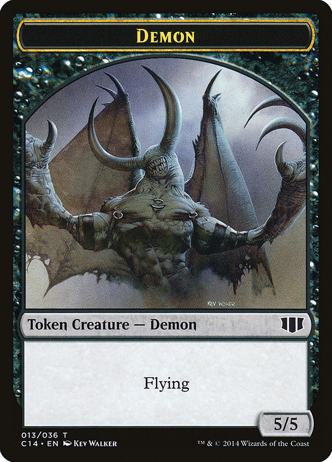 Demon (013/036) // Zombie (016/036) Double-sided Token [Commander 2014 Tokens] | Spectrum Games