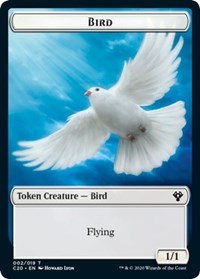 Bird // Dinosaur Cat Double-sided Token [Commander 2020 Tokens] | Spectrum Games