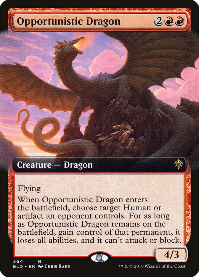 Opportunistic Dragon (Extended Art) [Throne of Eldraine] | Spectrum Games