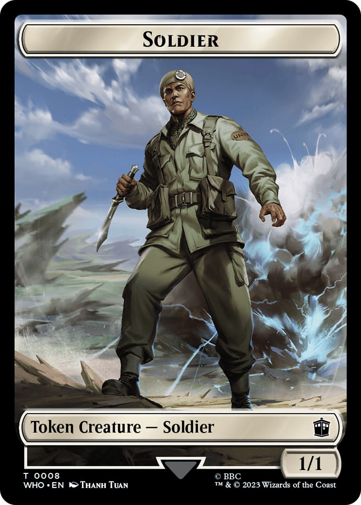 Soldier // Food (0025) Double-Sided Token [Doctor Who Tokens] | Spectrum Games