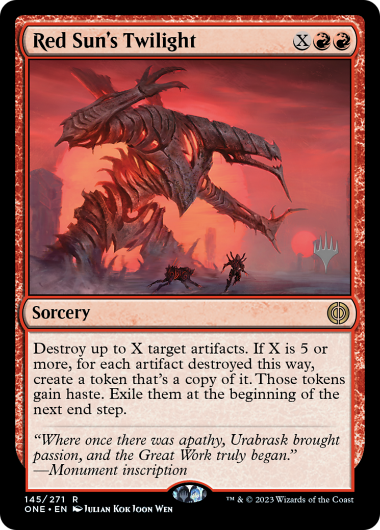 Red Sun's Twilight (Promo Pack) [Phyrexia: All Will Be One Promos] | Spectrum Games