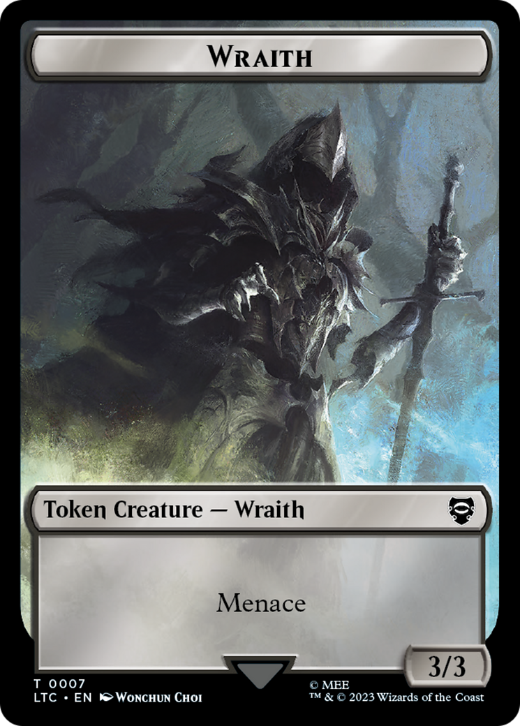 Food // Wraith Double-Sided Token [The Lord of the Rings: Tales of Middle-Earth Commander Tokens] | Spectrum Games