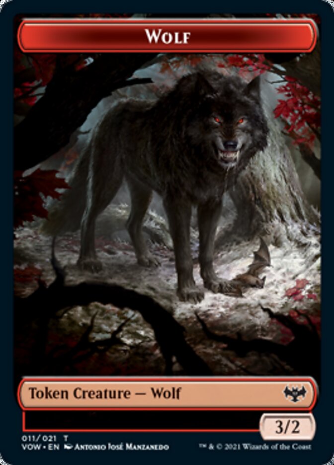 Wolf Token (011) [Innistrad: Crimson Vow Tokens] | Spectrum Games