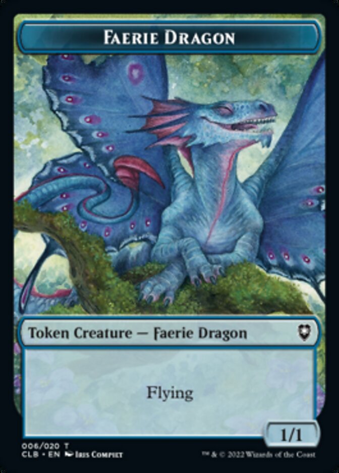 Treasure // Faerie Dragon Double-sided Token [Commander Legends: Battle for Baldur's Gate Tokens] | Spectrum Games