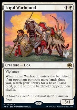 Loyal Warhound (Promo Pack) [Dungeons & Dragons: Adventures in the Forgotten Realms Promos] | Spectrum Games