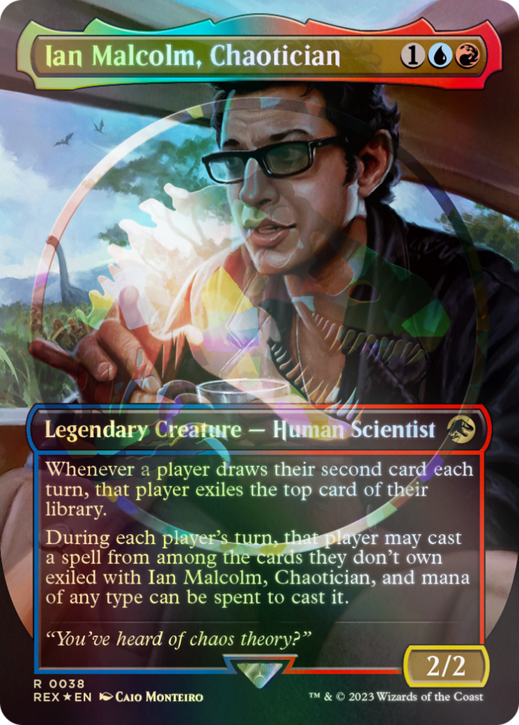 Ian Malcolm, Chaotician Emblem (Borderless) [Jurassic World Collection Tokens] | Spectrum Games