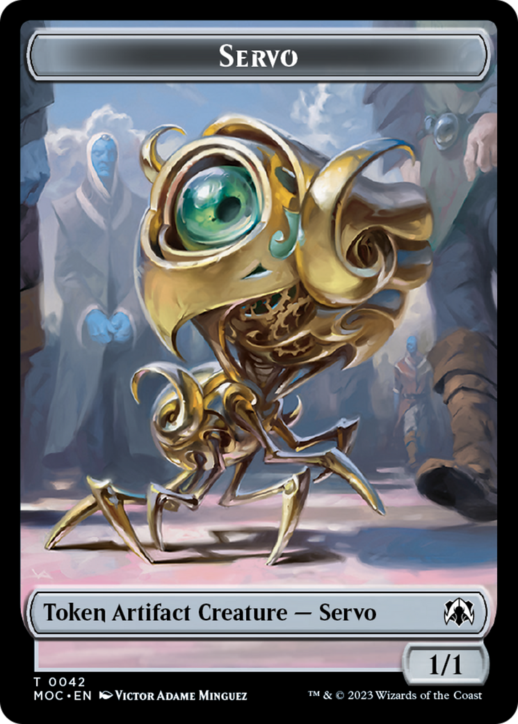 Feather // Servo Double-Sided Token [March of the Machine Commander Tokens] | Spectrum Games