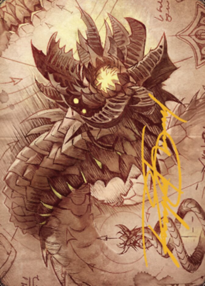 Wurmcoil Engine Art Card (Gold-Stamped Signature) [The Brothers' War Art Series] | Spectrum Games