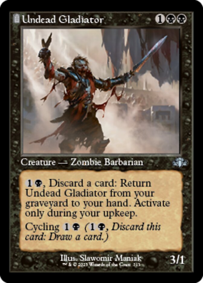 Undead Gladiator (Retro) [Dominaria Remastered] | Spectrum Games