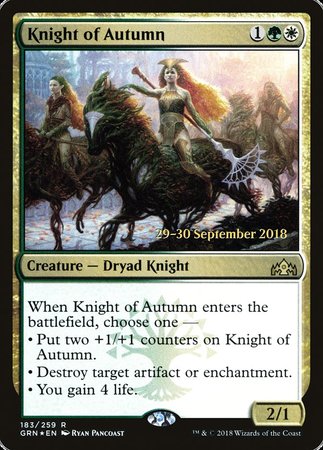 Knight of Autumn [Guilds of Ravnica Promos] | Spectrum Games