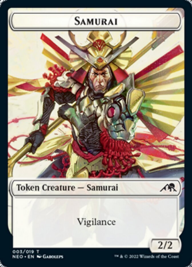 Samurai // Construct (015) Double-sided Token [Kamigawa: Neon Dynasty Tokens] | Spectrum Games