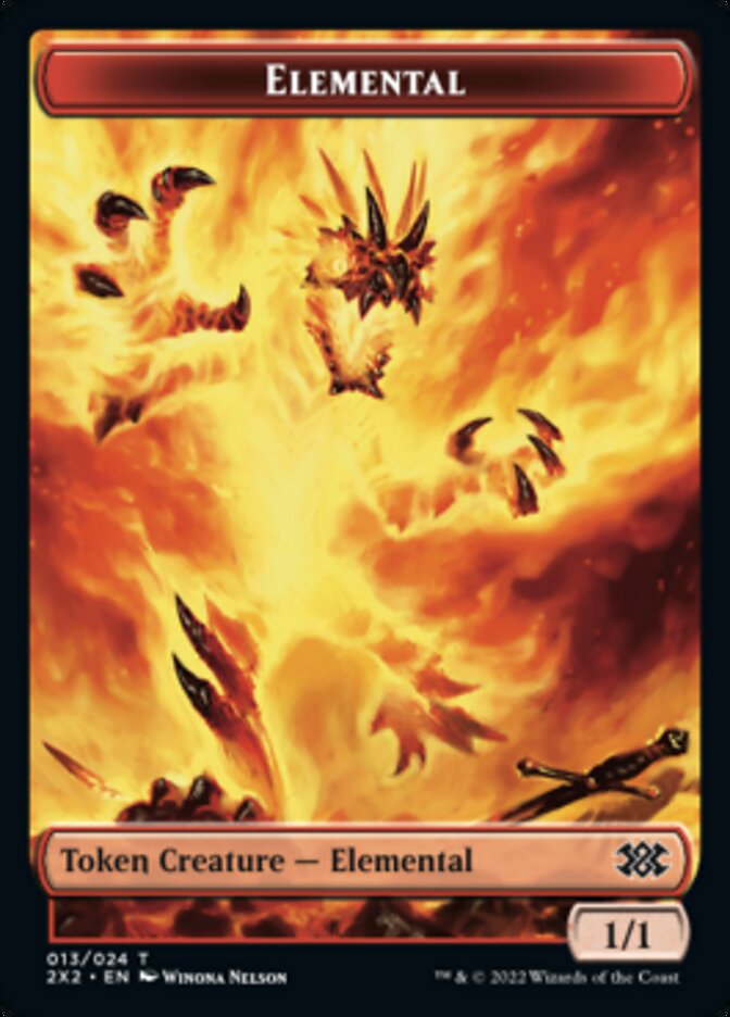 Elemental // Angel Double-sided Token [Double Masters 2022 Tokens] | Spectrum Games