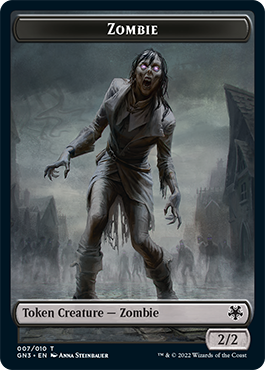 Zombie // Treasure Double-Sided Token [Game Night: Free-for-All Tokens] | Spectrum Games