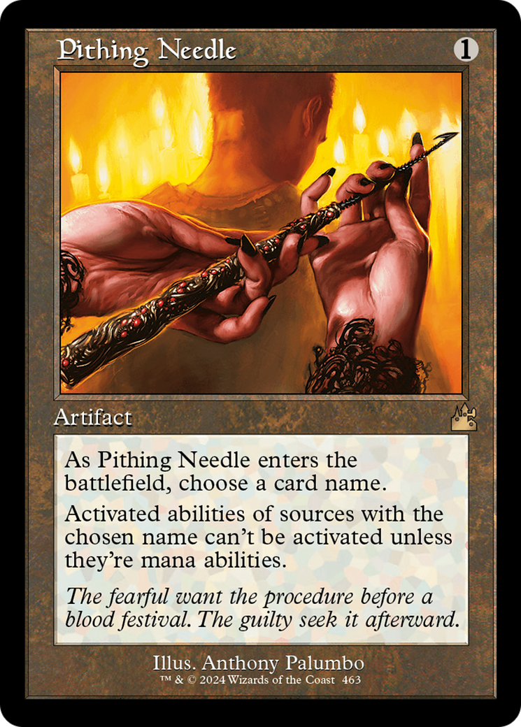 Pithing Needle (Retro Frame) [Ravnica Remastered] | Spectrum Games