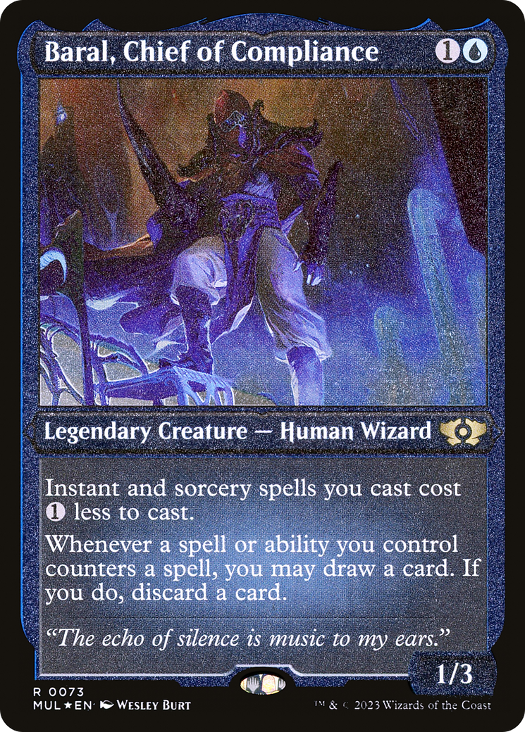 Baral, Chief of Compliance (Foil Etched) [Multiverse Legends] | Spectrum Games