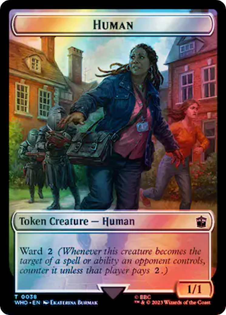 Human (0038) // Mutant Double-Sided Token (Surge Foil) [Doctor Who Tokens] | Spectrum Games