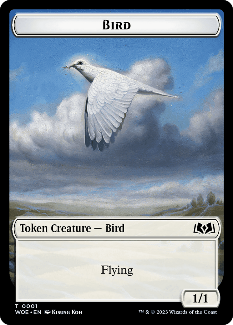 Bird // Food (0012) Double-Sided Token [Wilds of Eldraine Tokens] | Spectrum Games