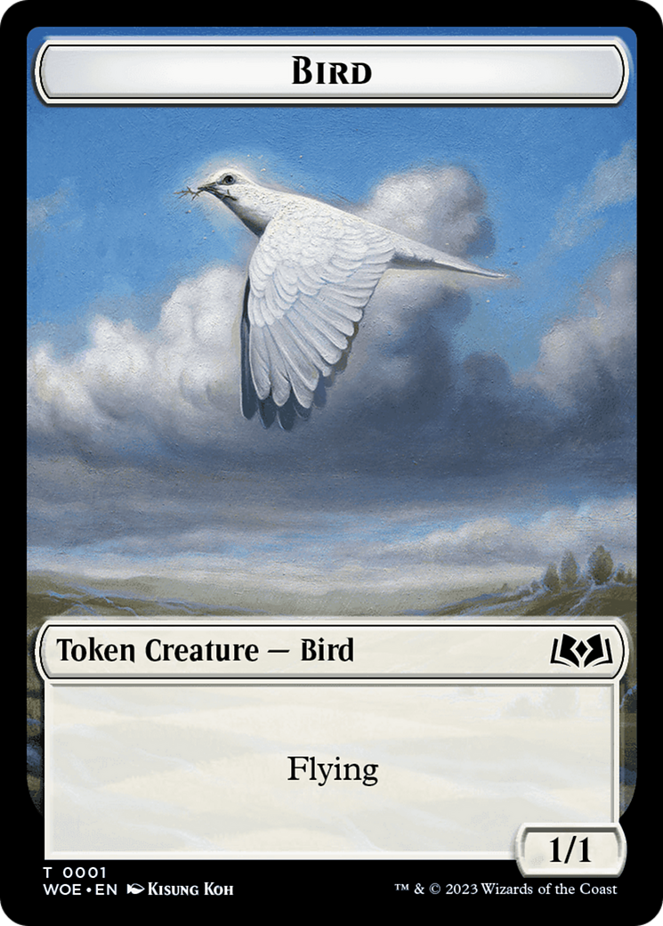 Bird // Food (0010) Double-Sided Token [Wilds of Eldraine Tokens] | Spectrum Games
