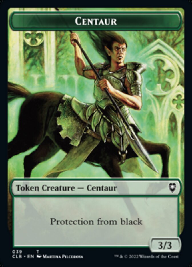 Horror // Centaur Double-sided Token [Commander Legends: Battle for Baldur's Gate Tokens] | Spectrum Games